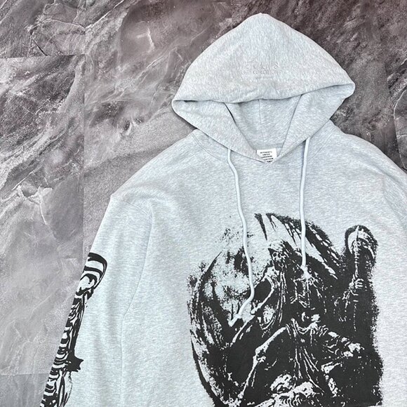 Vetements Light Grey Printed Hoodie - Picture 7 of 12